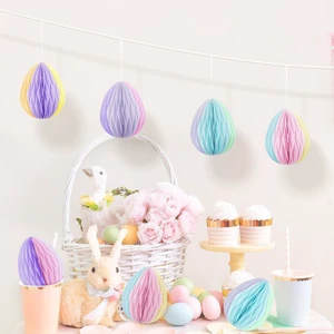 Rainbowbear Easter Egg Decoration 120gsm Paper Honeycomb Ornament For Home Decor Luxury Customizable Color & Size