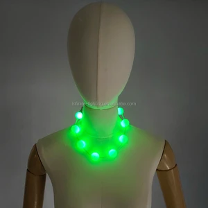 2025 New Products Neon Glowing Choker Glow in the Dark Light up Led Necklace With for Rave Party