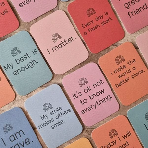 Mini Affirmation Cards Affirmations Planner Mental Health Affirmations Children Back To School Positivity Cards Self Care