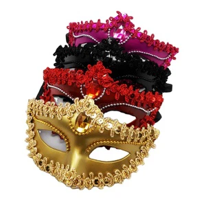 Venice Electroplated Diamond-encrusted Spray Paint Sexy Lace Princess Mask Sexy Lace Princess Mask Halloween Masquerade Mask
