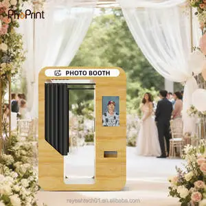 Customized Enclosure Vintage Wooden Instant Print Self Service Party Events Photo Booth