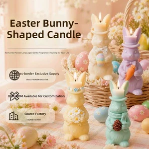 Custom Handmade Soy Wax Easter Bunny Scented Candles Environment-Friendly Holiday Party Favors for Festivals & Home Decoration