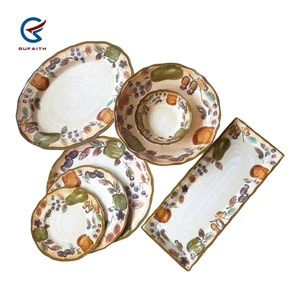 Harvest Festival Dinnerware Sets for Thanksgiving Day Melamine Plates Melamine Dinnerware Sets
