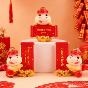 New Year New Arrival Fu Ma Resin Blind Box Trendy Desktop Decoration New Year Gift Colleagues