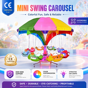 CE Certification Shopping Mall Indoor/Outdoor 8 Seater Merry-Go-Round Swing Chair Commercial Small Carousel Ride For Kids