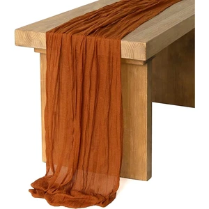 Cheesecloth Table Runner Fall Thanksgiving Boho Rustic Gauze 120 Inch 10FT Wedding Party Birthday Home Holiday Decorations