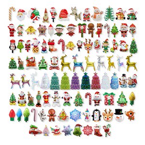 Wholesale Aluminum Mylar Cartoon Ballons Globos Helium Merry Christmas Decoration Foil Balloons Sets