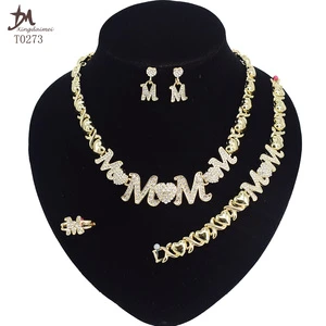 T0273 Mother's Day Gift High Quality 18K Gold-plated MOM Jewelry Set