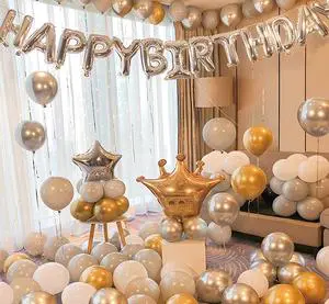 Hot Selling Happy Birthday Party Decoration Balloon Set Latex Foil Balloons for Kids Adults Birthday Party Supplies
