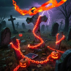 Halloween Chain Lights Outdoor/Indoor Plastic Battery with Waterproof, 8Modes&Timer for Home Garden Patio Decoration