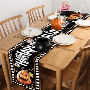 Custom Halloween Polyester Pennant Style Banner Day Dead Mexican Carnival Lightweight Portable Digital Printing Kitchen Dining