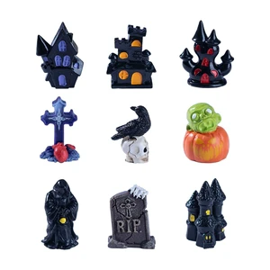 weij cross-border new products: halloween castle cross crow doll diy decorative hanging accessories, landscape small ornam