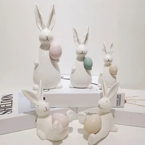Creative Handmade Ceramic Easter Rabbit Decoration Factory Price Gift Craft Unique Decorative Item