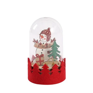 New Product Christmas Decoration Led Luminous Wooden Ornaments Christmas Gifts Santa Claus Elk Ornaments