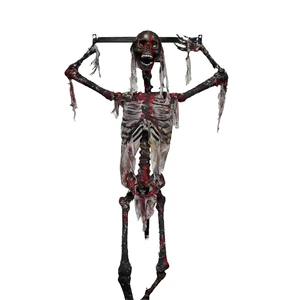 NED N113 Reusable Animated Skull Halloween Ghost Decoration Rechargeable Battery Durable Latex Material Indoor Use CE Certified