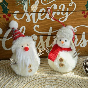 New product Christmas creative pendant Santa Claus figurine decoration Nordic style plush hanging ornament