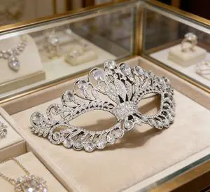 Venice Mask Used for Crystal Role Playing Mardi Gras Party Wedding Ball Mask