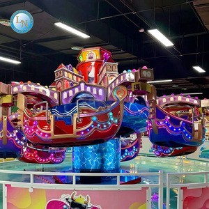 Scenic Area Venice City Gondola Swing Ride Full LED Illumination Rotary Thrill Amusement Machine Outdoor Fairground Equipment