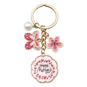 Factory Custom Mothers Day Souvenir Keychain Metal Charm Keyring Personalized Gift for Women