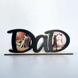 New Dad's Day Home Decor Wooden Festival Gift Creative Desk Ornament Woodcraft Artwork Artisanal Decorations