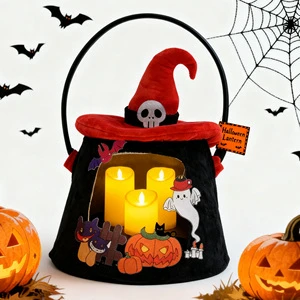 Hot-selling Halloween Candy Hanging Lamp Custom Plush Toy Gift for Trick Treat Horror Plushies Wall-mounted Decorative Items