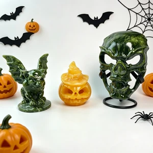 Wholesale Large Size New Design Spooky Halloween Pumpkin Light Ghost Mask and Gargoyle Statue for Halloween Decor & Gifts