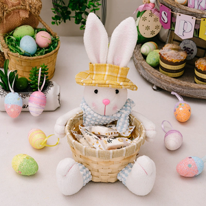 New Easter Candy Baskets Soft Bunny Easter Decor Other Party Decorations