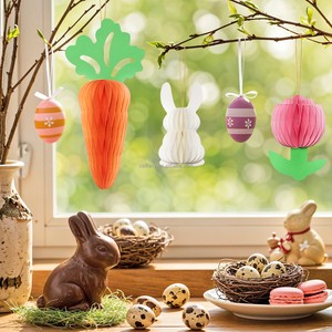 Eco- Friendly Easter Decorations Easter Bunny Flower Carrot Ith Magnet Easter Holiday Supplies