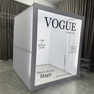 Free Shipped In 48H Photo Box Vogue Wireless Automatic Magazine Photo Booth Box Wedding Indoor Tent Photobooth Box