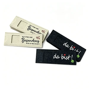 Custom Printed German Language Pattern Festival Chocolate Sleeve Pouch Reusable Luxury Felt Chocolate Gift Bag