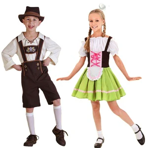 Culture Festival Children's Costume Halloween Boys and Girls Traditional Costume German Oktoberfest Kids Costume