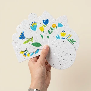 Customizable Printable Plantable Seed Paper Cards That Grow Into Plants For Birthday Party Favors Guest Thank You Gifts