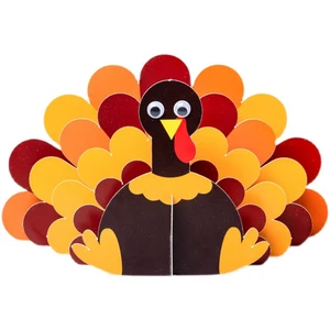 Xieli Thanksgiving Turkey Craft Kits Paper Thanksgiving Turkey Decorations 3D Table Ornaments