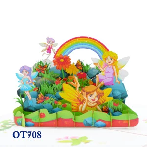 Best Seller 3D Pop Card Fairy Garden Love Custom Design Handmade Paper Crafts Home Decoration Vietnam Top Trending New Year
