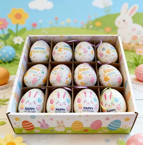 Shunyuan Hot Sale Handmade Full Color Christmas Egg Foam Decorative Balls High Quality Hanging Ornaments