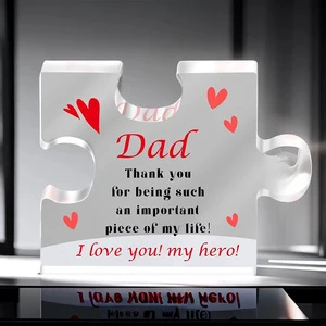 Personalized Daddy Thank You Gifts Fathers Day Premium Acrylic Puzzle Gift Ideas for Dad