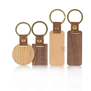 Mother's Day Gift Sublimation Wood Cute Logo Accessories Sublimation Key Chain Blank Custom Wooden Keychain