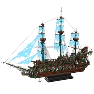 Mould king 13218 Pirate Ship the Flying Dutchman Model Building Blocks Sets Creative MOC Bricks Toys Christmas Gift