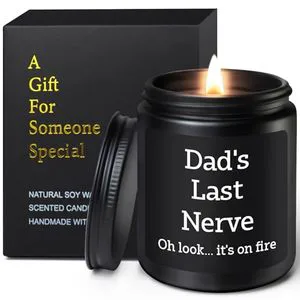 Handmade Father's Day Gift For Dad-Funny Dad's Last Nerve Aromatherapy Scented Candle 200g Soy Wax Holiday Environment-Friendly
