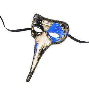 Hot Venice Jester Carnival Mask w Small Long Nose Half Face Masquerade Party Face Venetian Mask Manufacturer for Holiday Events
