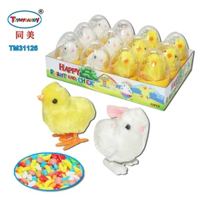 Hot Selling Products Easter Egg for 2021 Made in China Plastic Egg with Chicken & Rabbit and Candy Inside