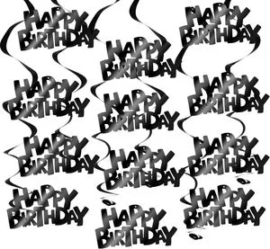 Happy Birthday Hanging Swirl Decorations, Birthday Party Hanging Decor Supplies for Kids Adults Birthday Party Decorations