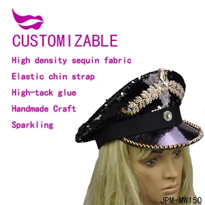 Sequin Rhinestone Party Hat for Beach and Birthday Party Supplies Burning Man Rave Wear Cosplay Costume Accessory