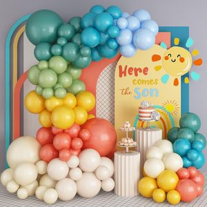 Birthday Party Decoration 10 Inch Latex Helium Macaroon Color Birthday Party Ballon Matte Light Blue Decorative Balloons for Boy
