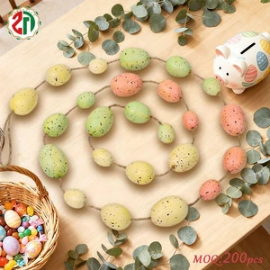 New Design Colorful Matte Easter Eggs Easter Gift Set Ornaments Polyfoma Easter Egg Hanging Decorations Easter House Decor