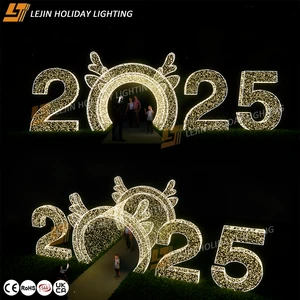 Holiday Decoration Outdoor Light New Year Christmas Decoration 2025 LED 3D Motif Light