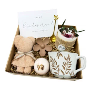 Wholesale Custom Rustic Wedding Favors Return Gifts Box Forest Candle Mug Ladies Pamper Gift Set for Bridesmaids Mum Women