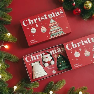 3-Piece Christmas Tree Santa Bell Shaped Aromatherapy Candles (Soy & Paraffin Wax)-Holiday Home Decor Gift