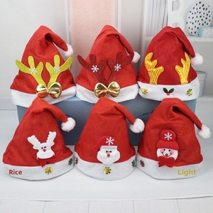 Christmas Hat Children Adult Glow Dress Up Headwear Christmas Decorations Gift Small Gift Santa Claus Hat Made In China