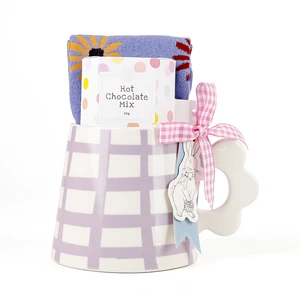 Easter Novelty Products Items Custom Spring Flower Mug Hot Chocolate Mix Set Easter Gift Birthday Gift Set for Mom Girl Women